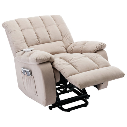 Parsons Power Recliner with Massage Function - Beige