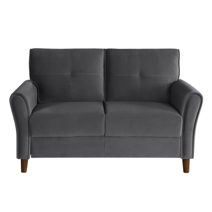 Astoria Velvet Loveseat - Gray