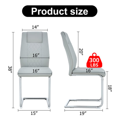 Skye Dining Chair Metal Leg (Set of 6) - Light Gray