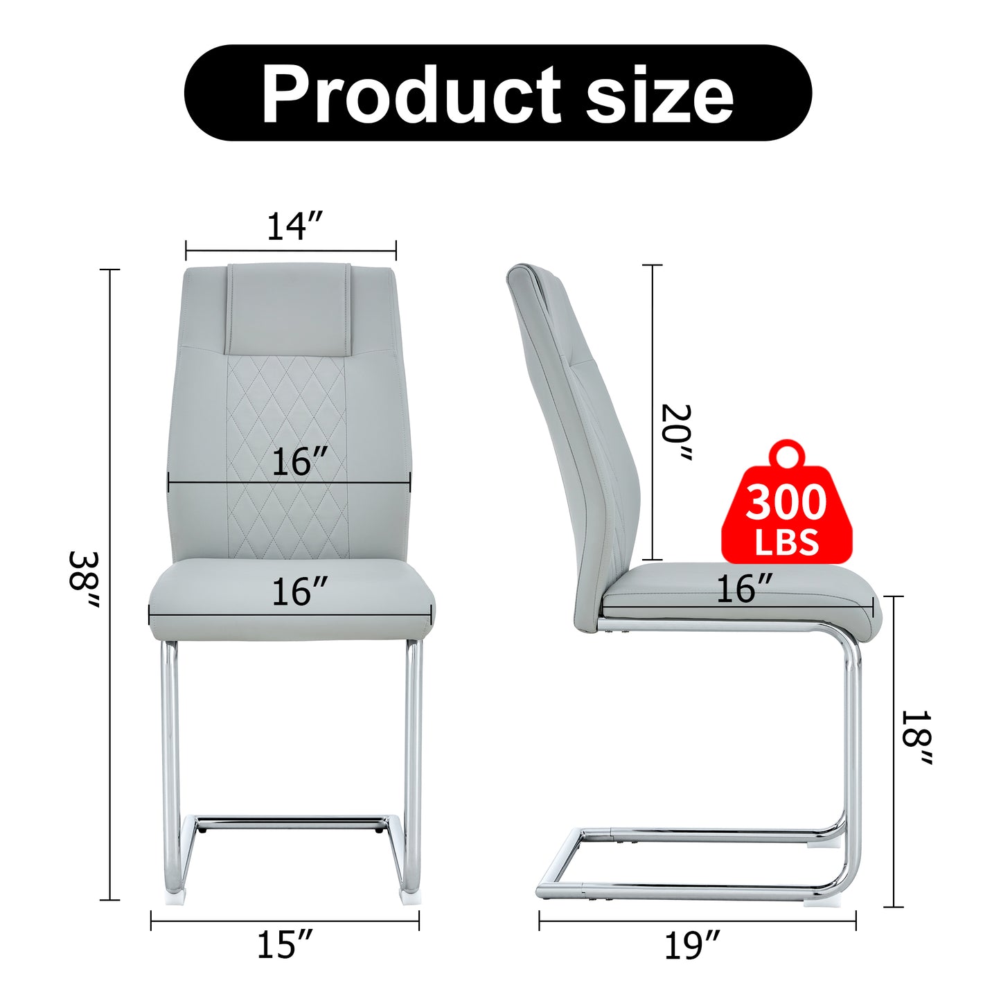 Skye Dining Chair Metal Leg (Set of 4) - Light Gray