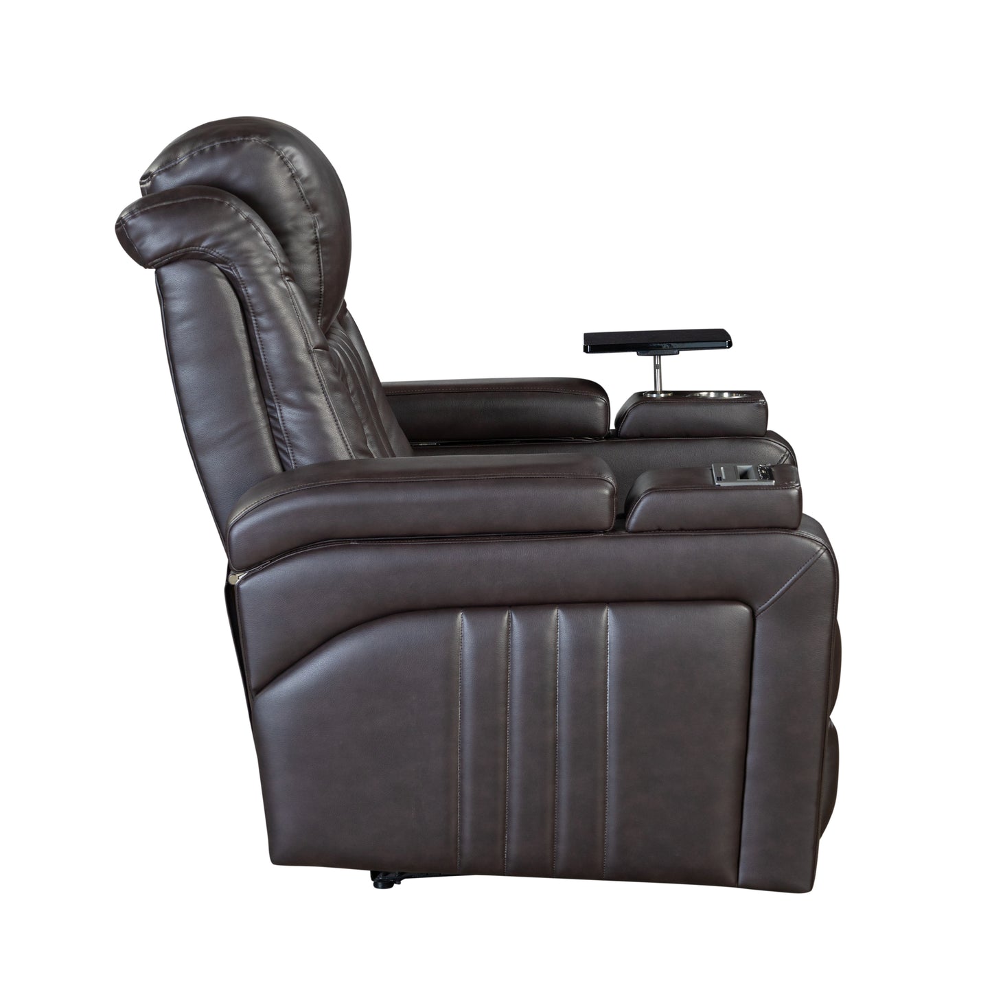 Morris PU Leather Power Recliner - Brown