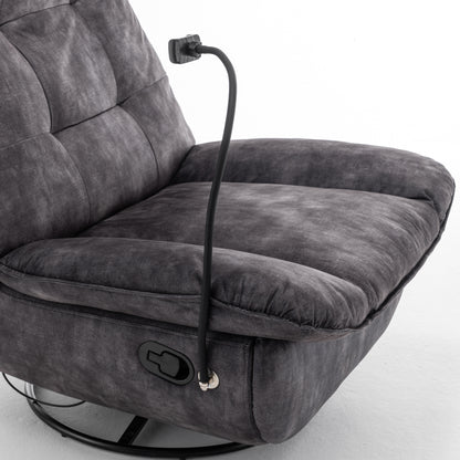 Tate Swivel Gliding Rocking Chair - Black