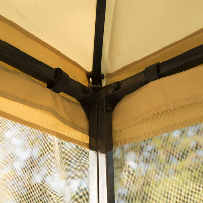 Vada 10 x 10 ft Metal Patio Gazebo - Beige