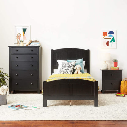 Berna Wooden Nightstand - Black