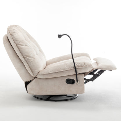 Tate Swivel Gliding Rocking Chair - Ivory