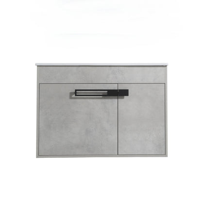 Blissful Aqua Bathroom Vanity With Sink - Gray