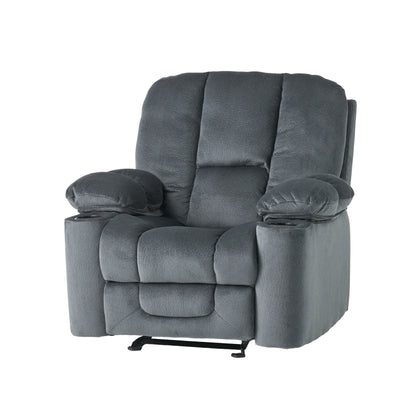 Luxurious Manual Recliner Chair - Silver