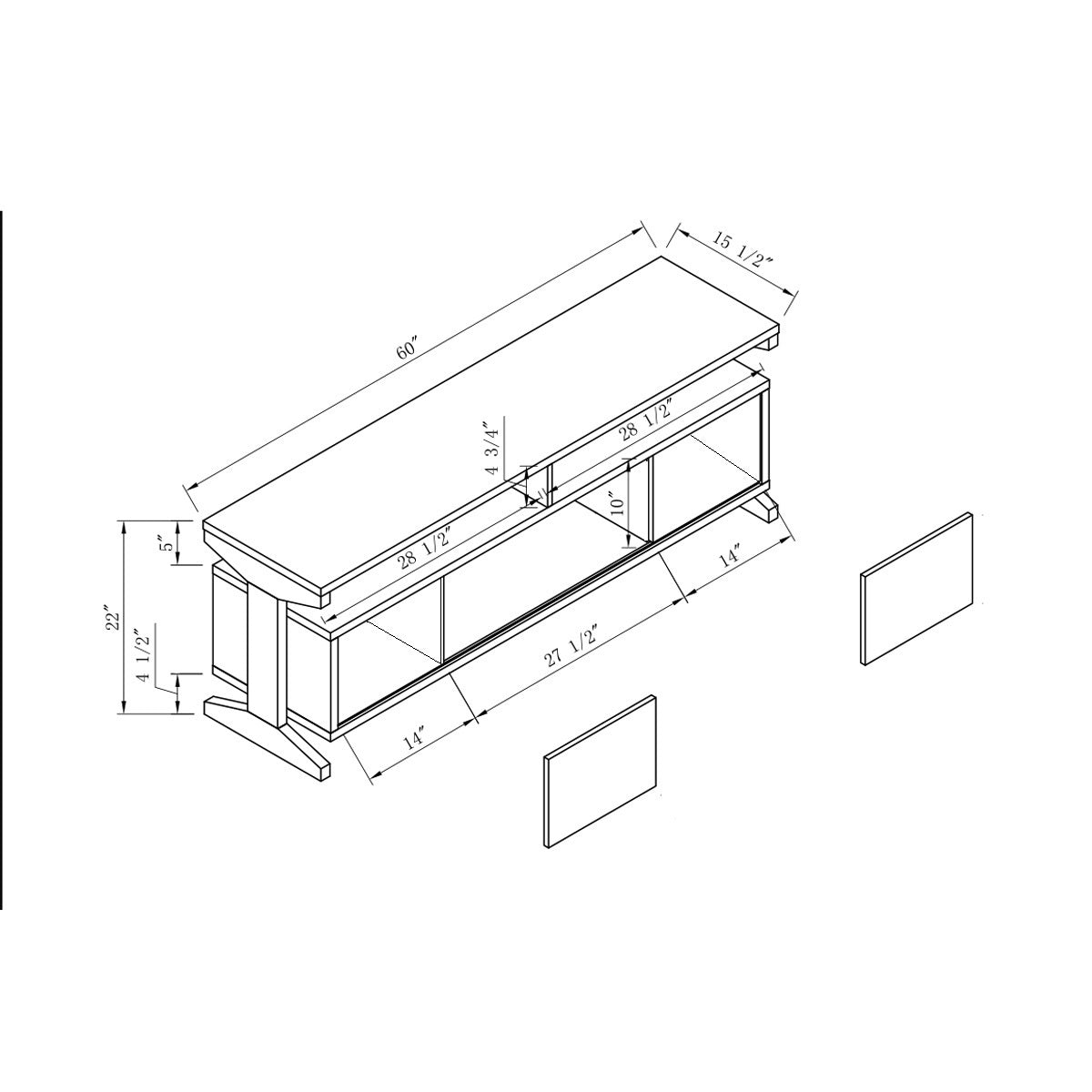 Zap TV Stand - Brown