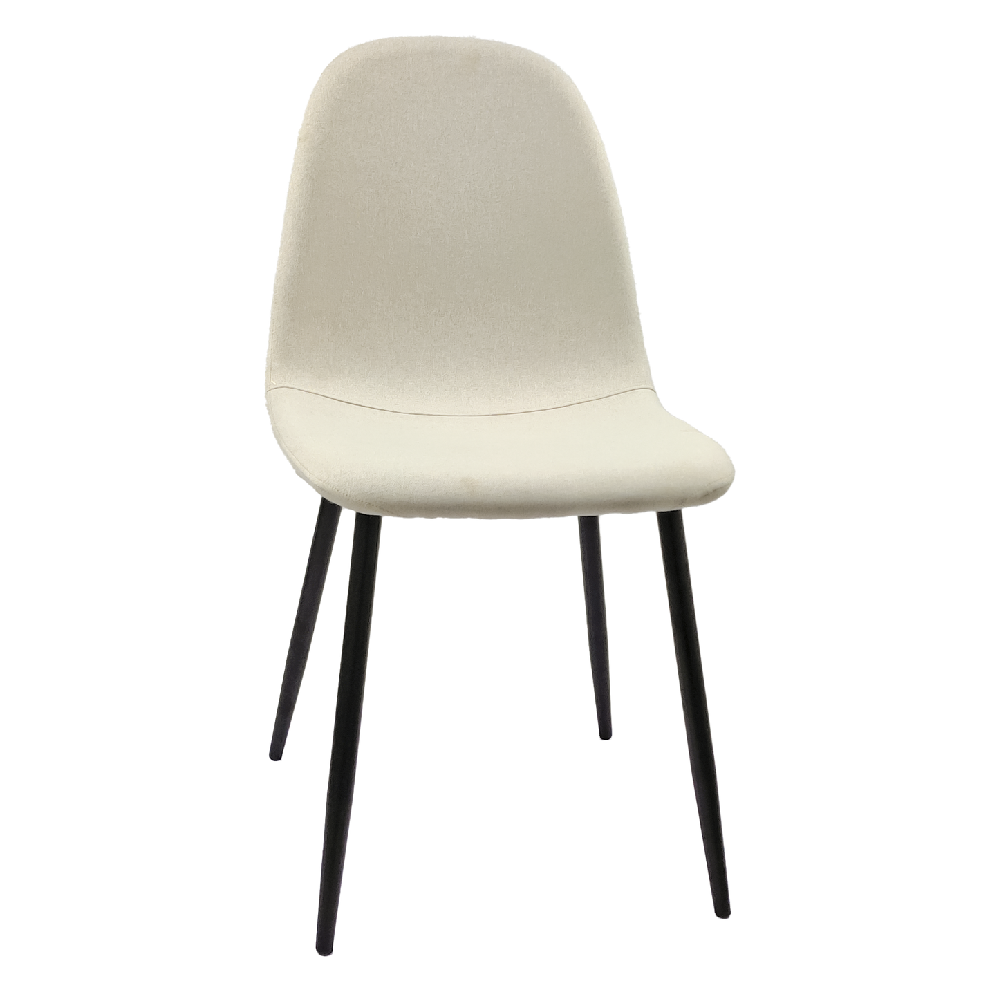 Ona II Fabric Dining Chairs with Black Metal Leg (Set of 2) - Beige