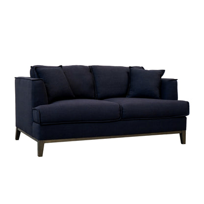 Ashton Grey Down Loveseat - Navy