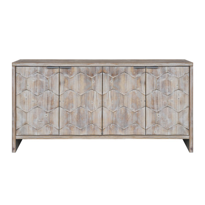 Toni 4 Door Accent Buffet Server Cabinet - Natural