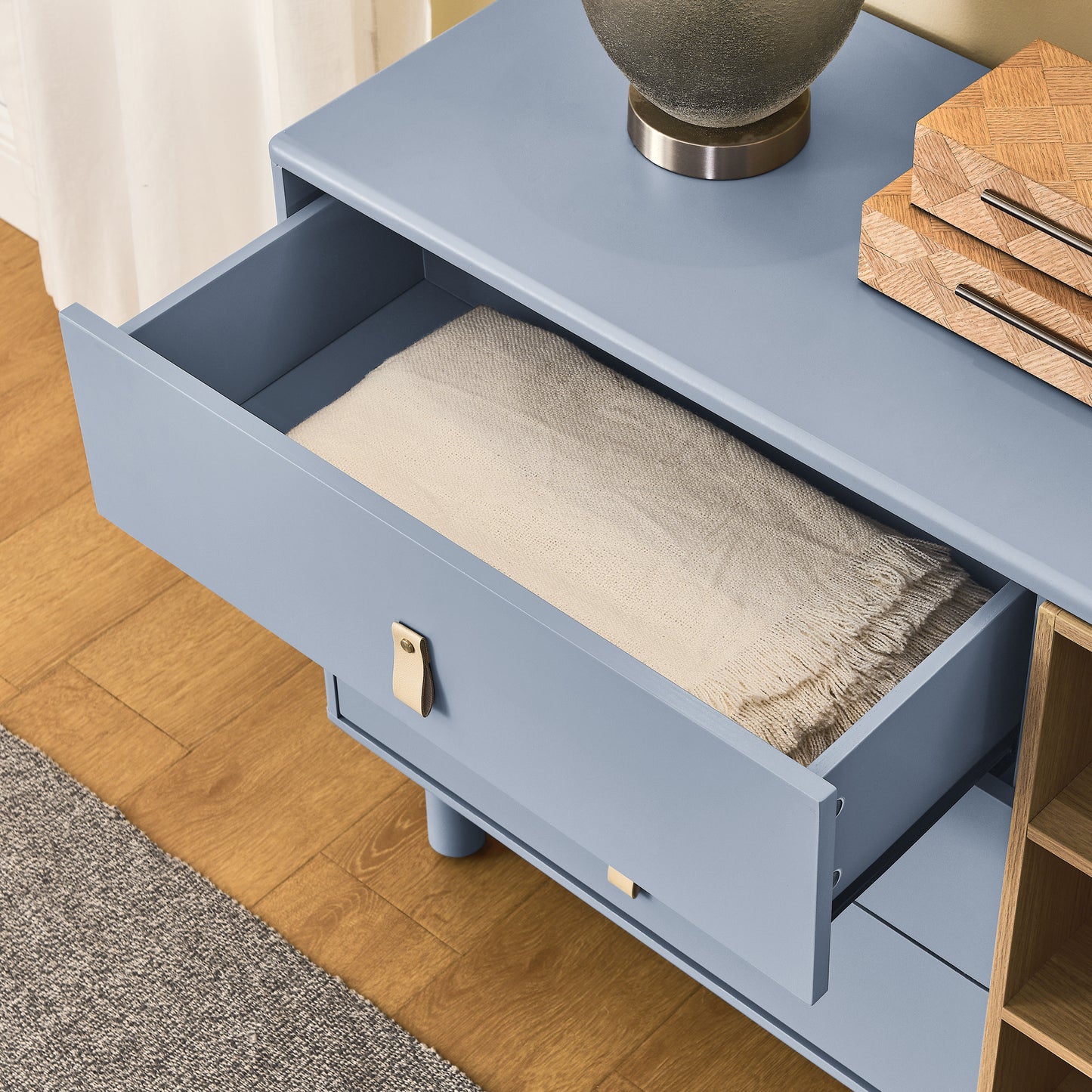 Haru Storage Wooden Cabinet - Blue