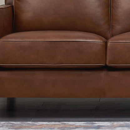 Ashby Leather Loveseat - Pecan