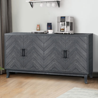 Wave Sideboard Cabinet - Dark Grey