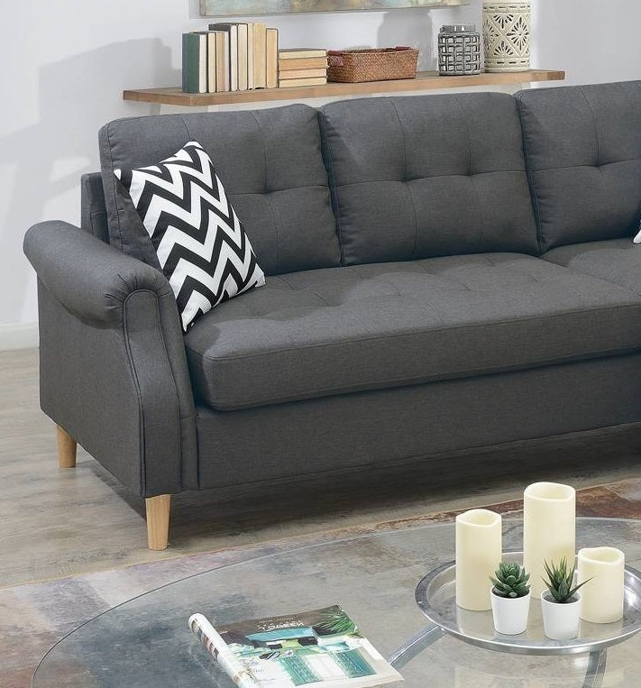 Carmen Corner Reversible Sectional Sofa - Gray