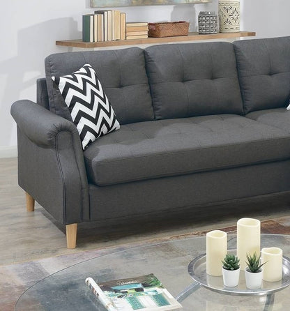 Carmen Corner Reversible Sectional Sofa - Gray