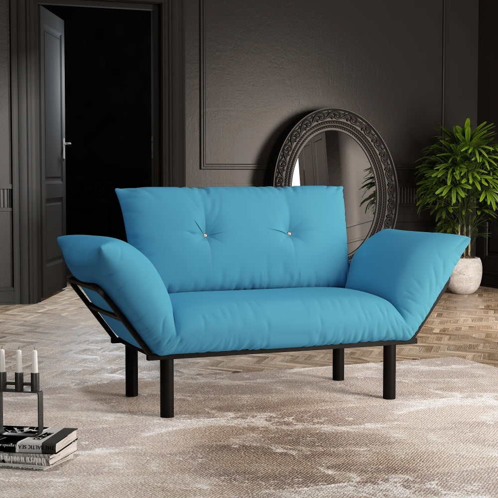 Ada Futon Loveseat - Turquoise