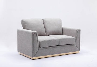 Valin Gray Linen Loveseat