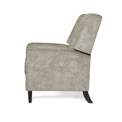 Albion Oversized Fabric Pushback Recliner - Beige