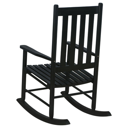 Jasmin Black Slat Back Rocking Chair - Black