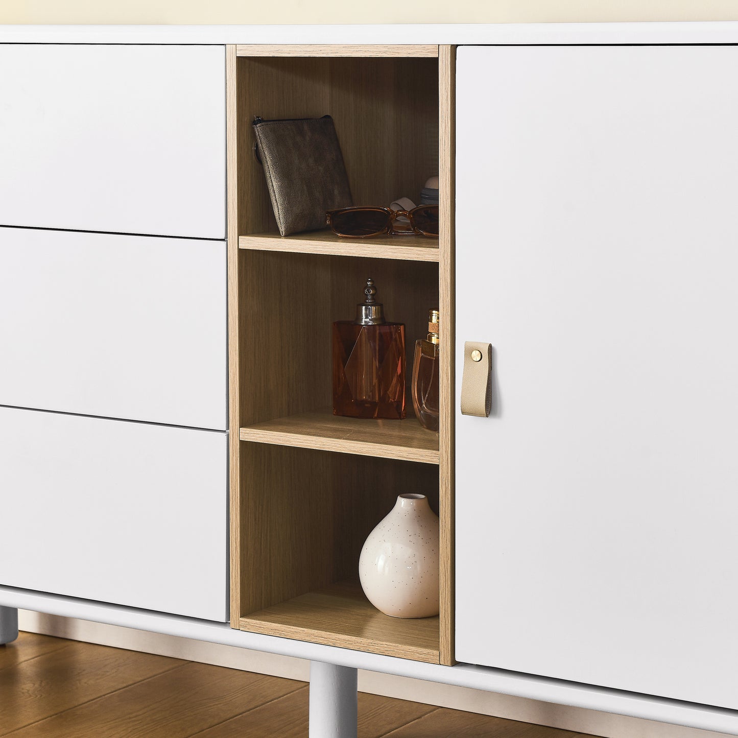 Haru Storage Wooden Cabinet - White