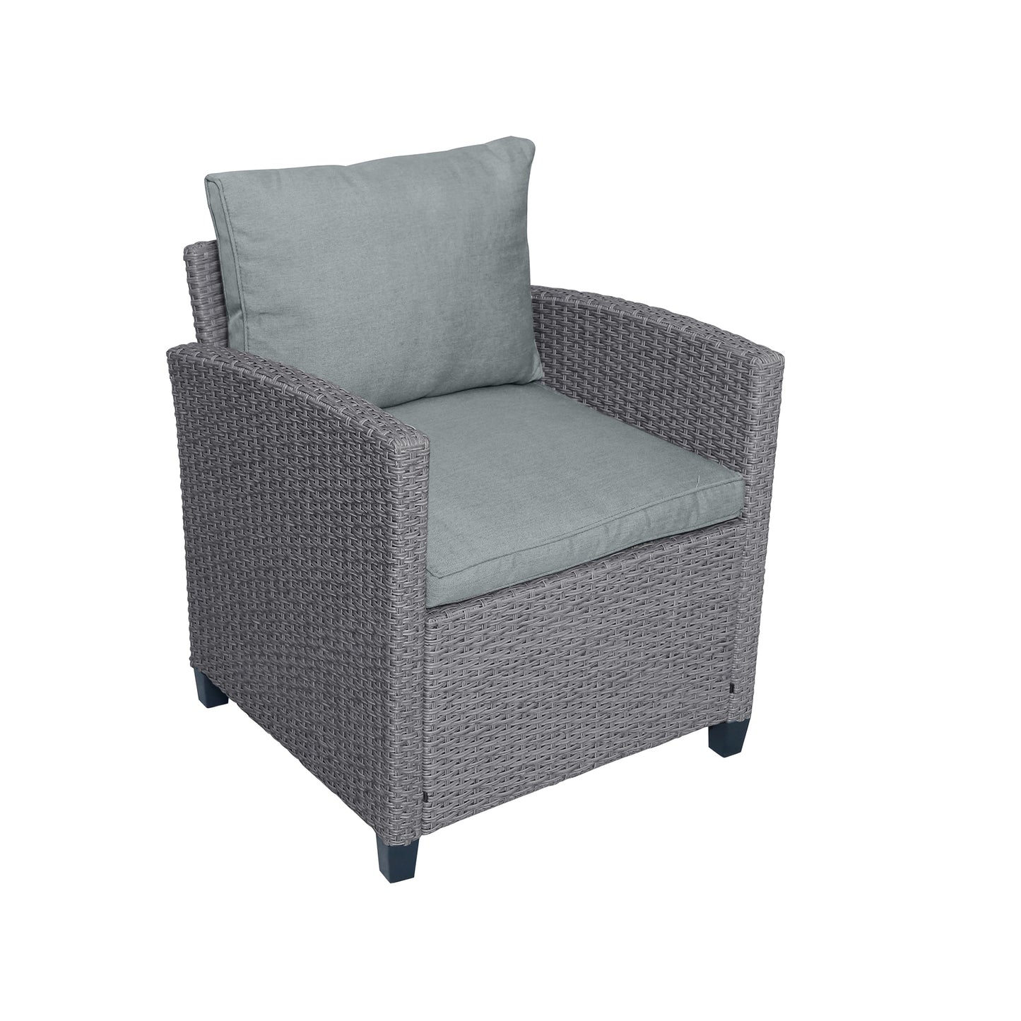 Matson 6 Pc Patio Rattan Wicker Set - Gray