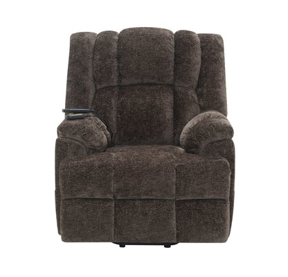 Quinn Power Lift Recliner with Heating and Massage - Brown