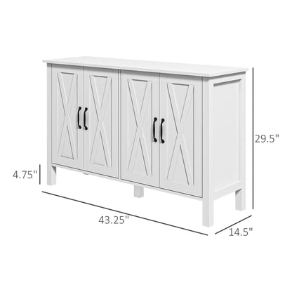 Brent Sideboard Buffet Cabinet - White