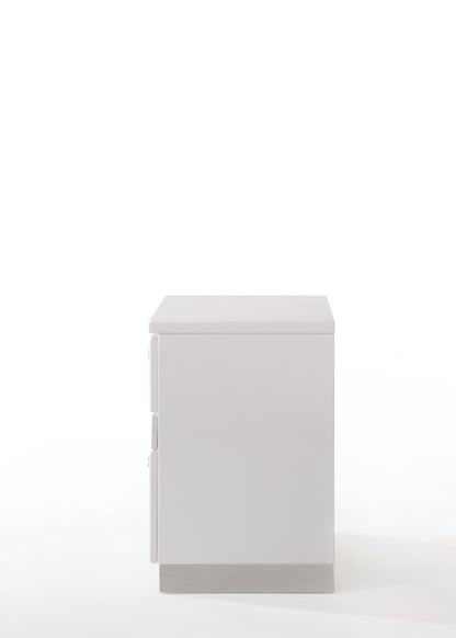 Naima II High Gloss Nightstand - White