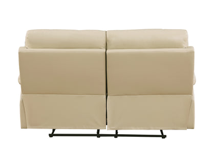 Beck Leather-Air Recliining  Loveseat - Beige