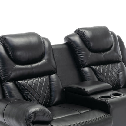 Milo 3 Pieces Recliner Sofa Sets - Black