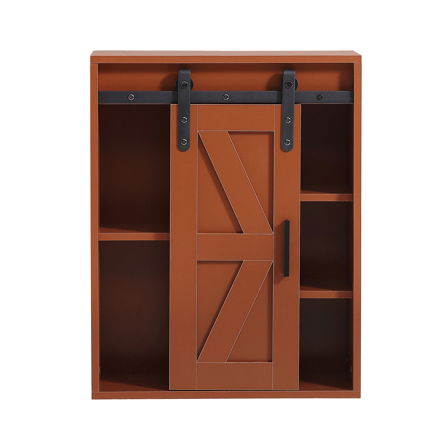 Lumber Wood  Storage Cabinet - Brown