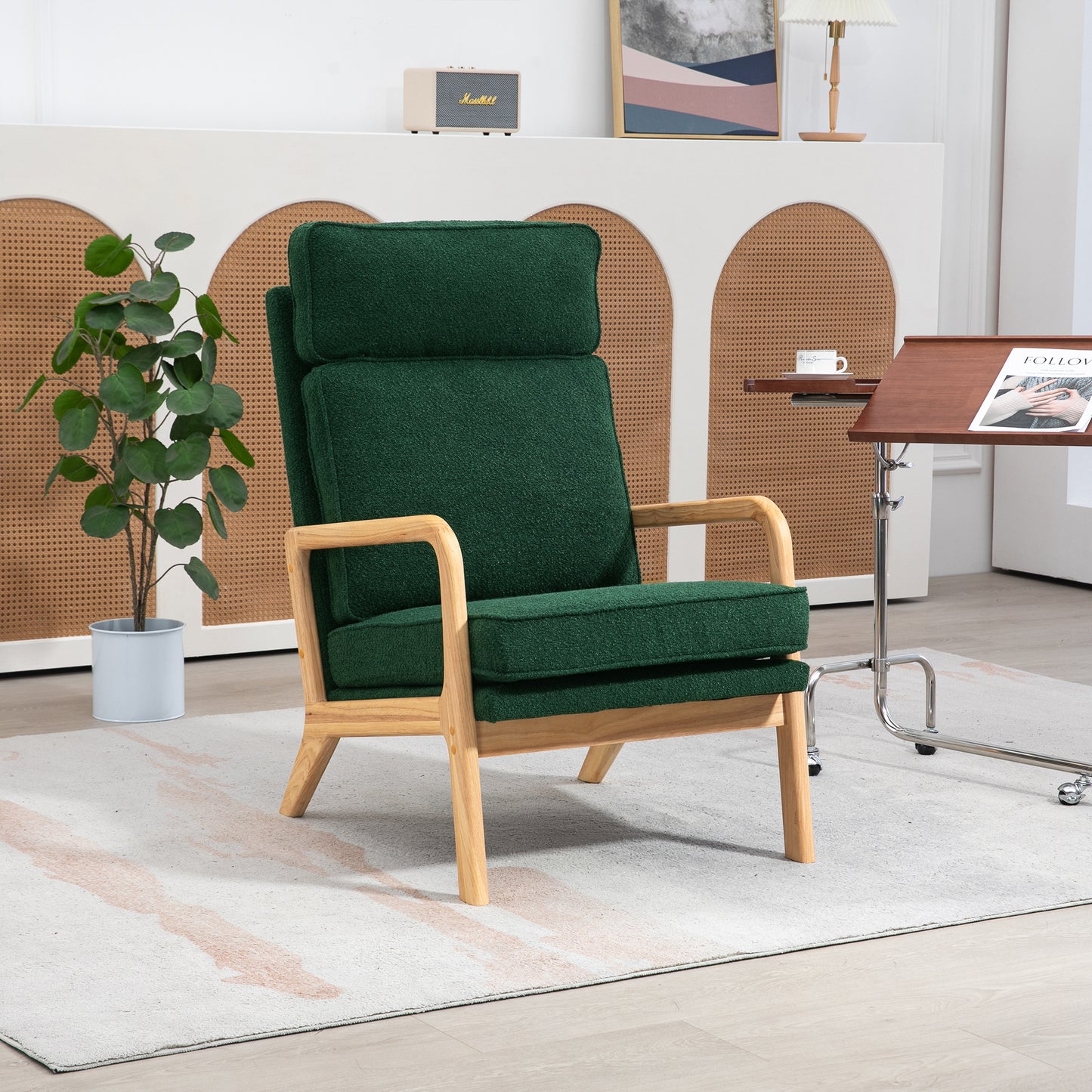 Barton Modern Rocking Chair - Green