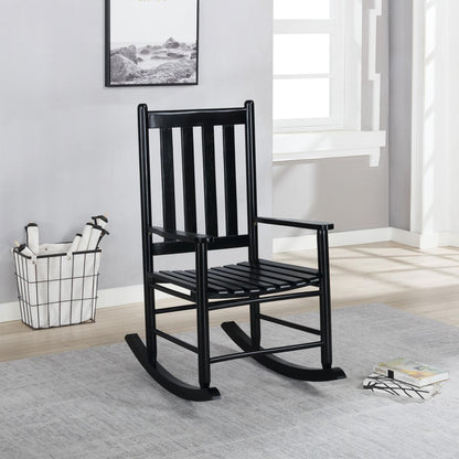 Jasmin Black Slat Back Rocking Chair - Black