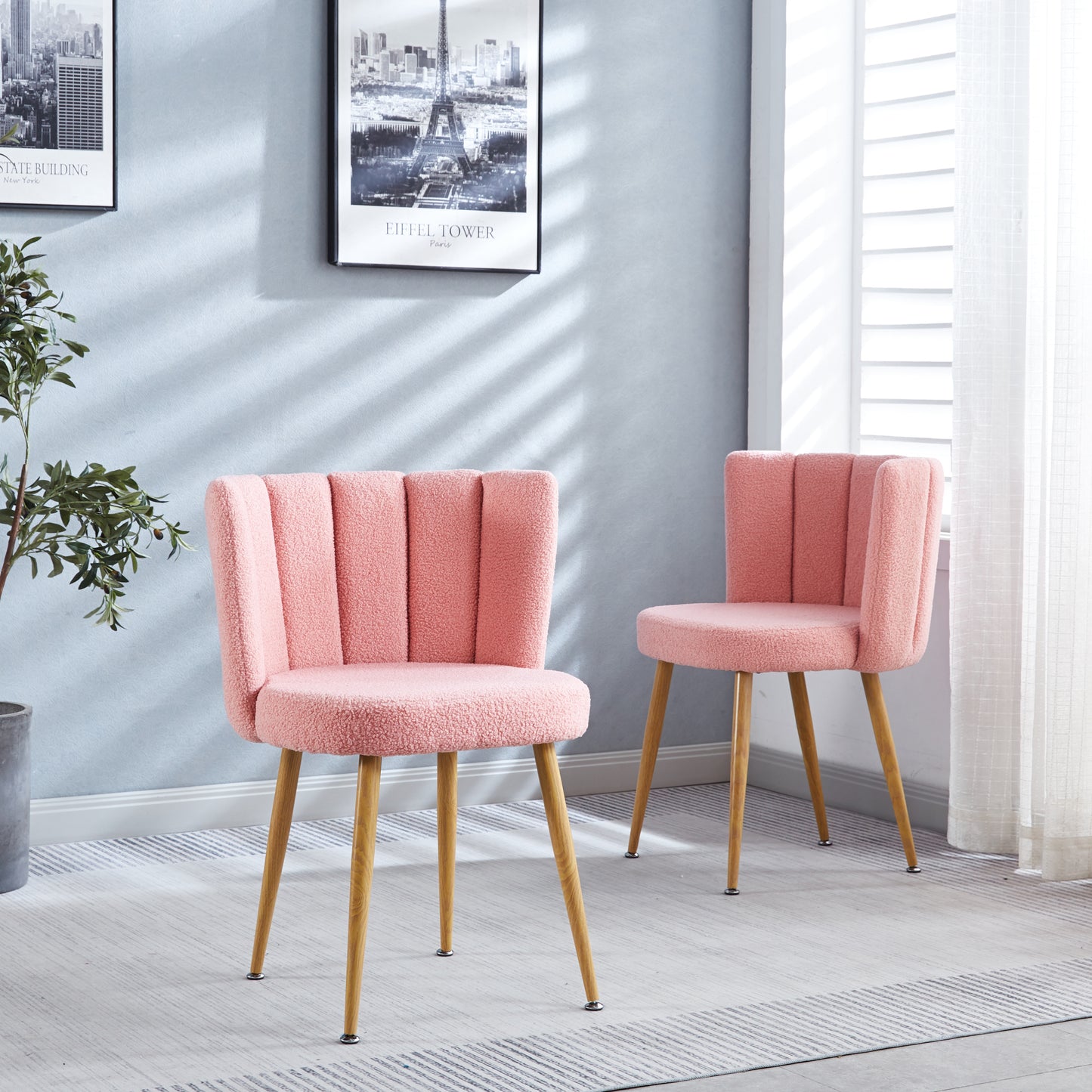 Coon Dining Chairs (Set of 2) - Light Pink