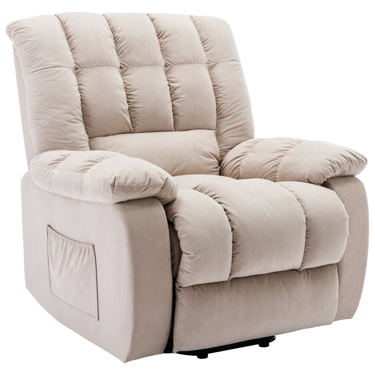 Parsons Power Recliner with Massage Function - Beige