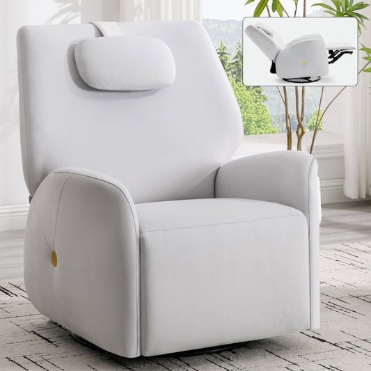 Bryce Power Recliner Chair with Lumbar and Neck Support - Beige