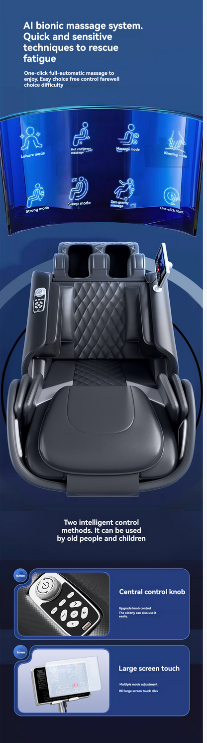 Macias Massage Chair Zero Gravity Full Body - Black