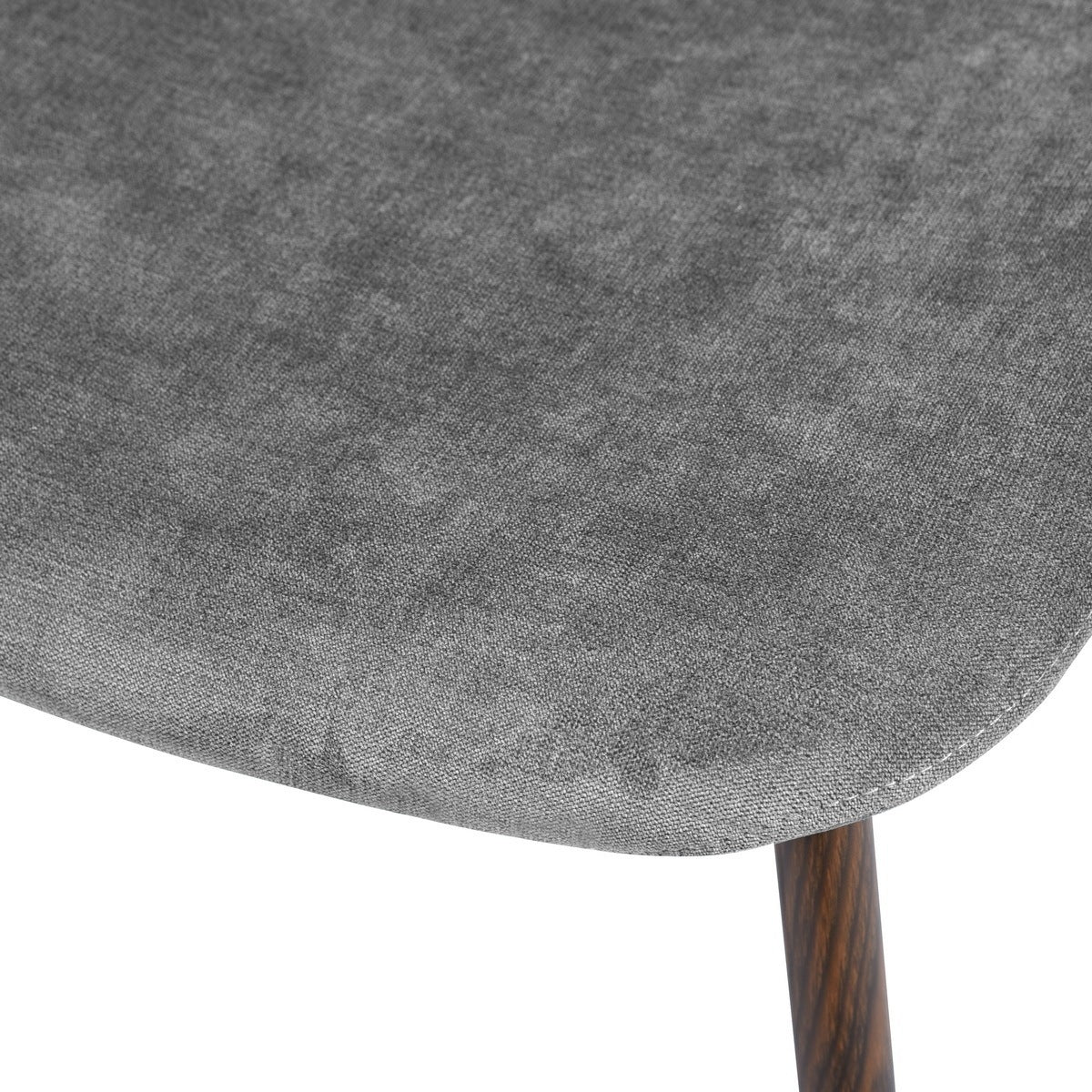 Scandinavian Velvet Chairs (Set of 4) - Light Gray