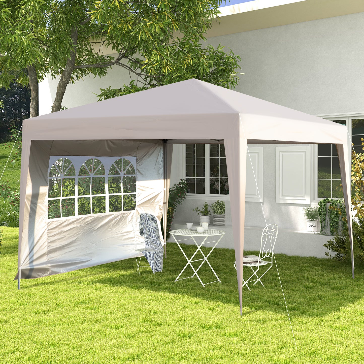 Cami 10 x 10 ft Outdoor Patio Gazebo Canopy Tent - Beige