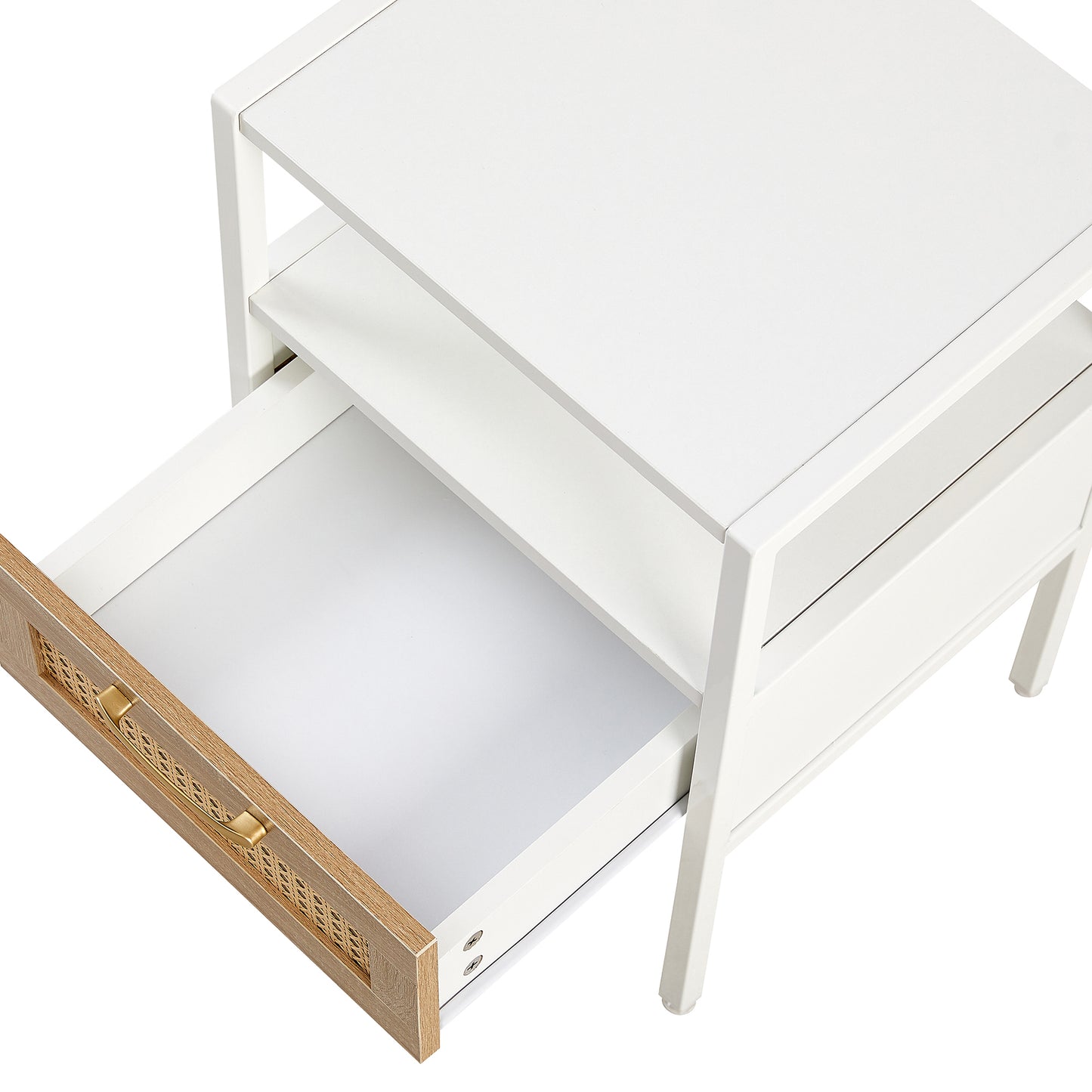 Mena Rattan Nightstand ( Set of 2) - White