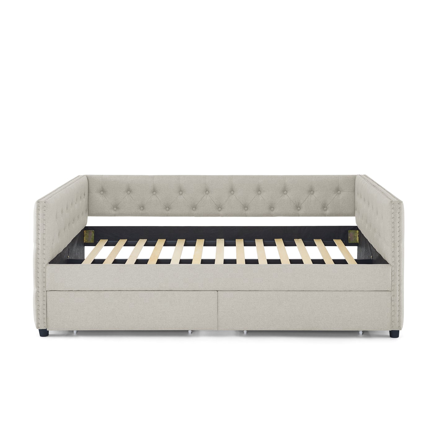 Teza Full Size Daybed with Drawers - Beige