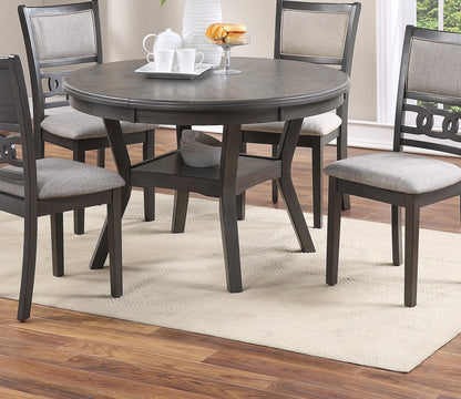 Watson 5pc Dining Set Round Table w 4x Side Chairs - Gray