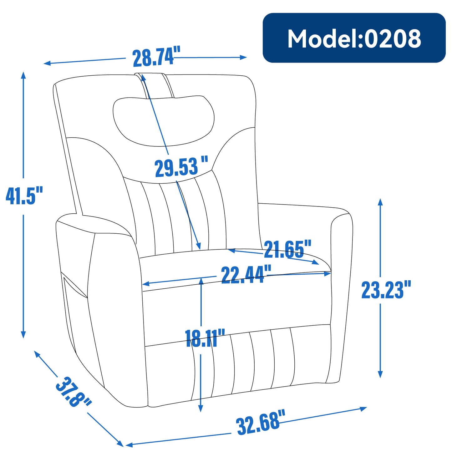 Davila Swivel and Rocker Power Recliner Chair with Lumbar and Neck Support - Light Gray