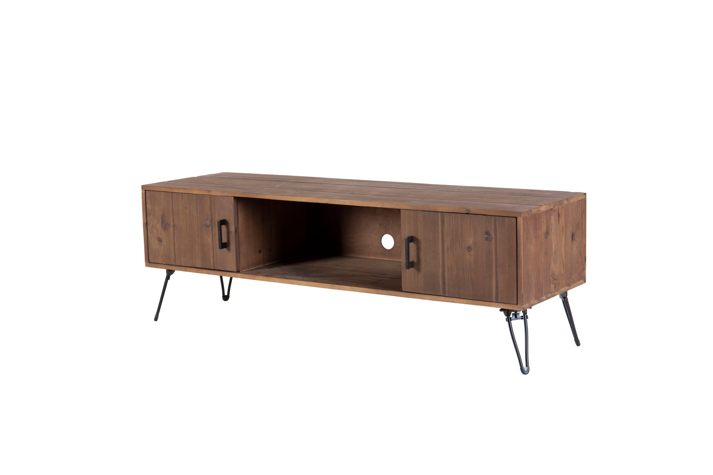 Yesa Media TV Stand with Storage Cabinet - Natural