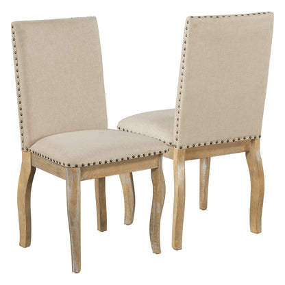 Stanley Dining Chairs with Nailhead (Set of 4) - Natural