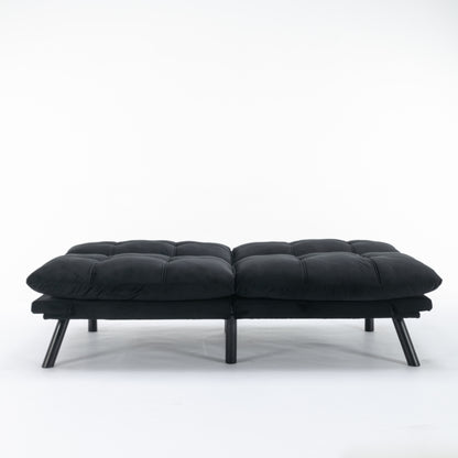 Vega Convertible Folding Modern Sofa Bed - Black