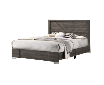 Doze Contemporary Queen Size Bed - Gray