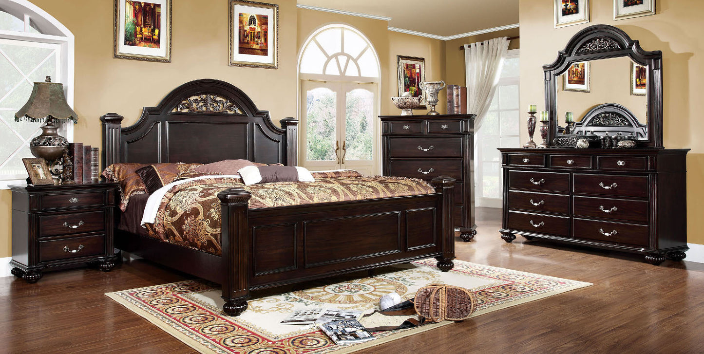 Regal Solid wood Traditional Nightstand - Walnut