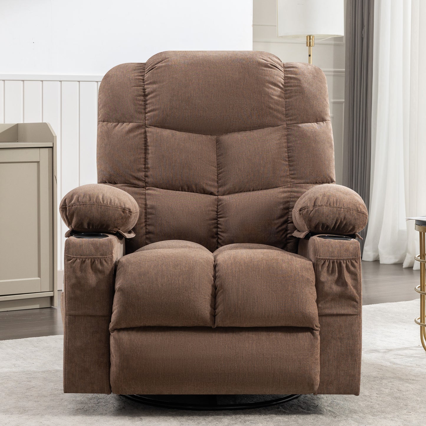 Cruiser Massage Rocker Recliner Chair - Brown